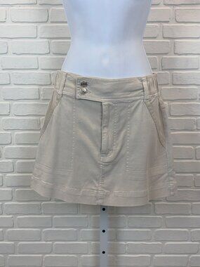 Splendid Cargo Mini Skirt Khaki Snap Front XS